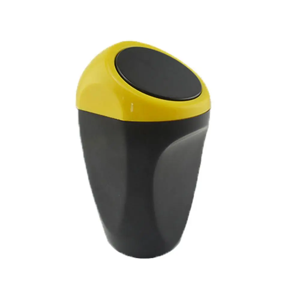 Mini Car Automatic Garbage Can Holder Trash Waste Container Dustbin Storage Box Car Desktop Garbage Bin Trash Smart Wastebasket