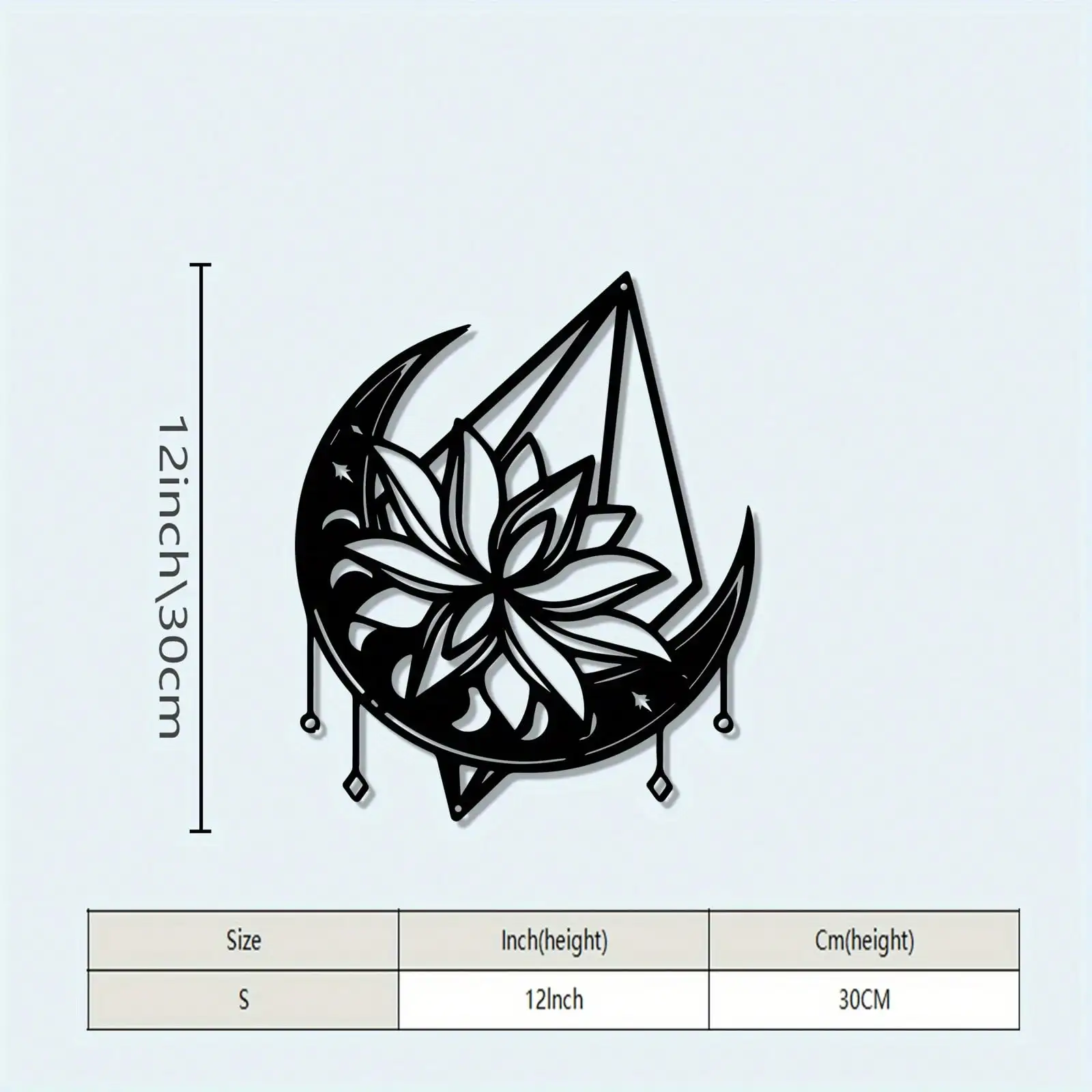 Brand Lotus Minimalist Cutout Metal Wall Art, Iron Hanging Sculpture for Indoor Outdoor Home Decor