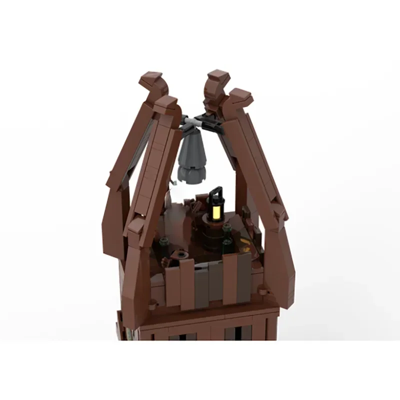 Anéis filme ycmoc blocos de construção rohan torre de vigilância modelo tecnologia tijolos diy os tempos medievais castelo mágico crianças brinquedos