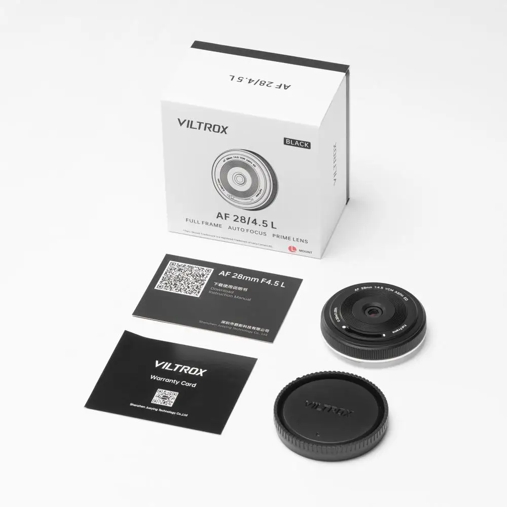 VILTROX 28mm F4.5 L, obiektyw pancake do mocowania L, pełnoklatkowy, z autofokusem, ultracienki, szerokokątny obiektyw do Panasonic LUMIX, do Leica — zdjęcie produktu 5