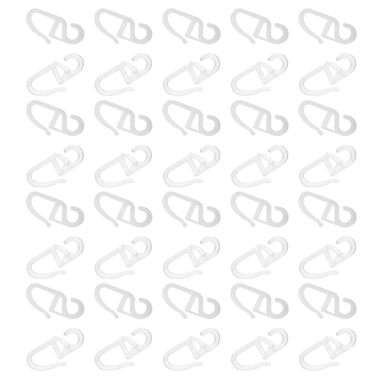 

Plastic Curtain Hooks Hangers White Pom Shower Bathroom Hanging Rack Accessories S shaped Hook for Window Decor