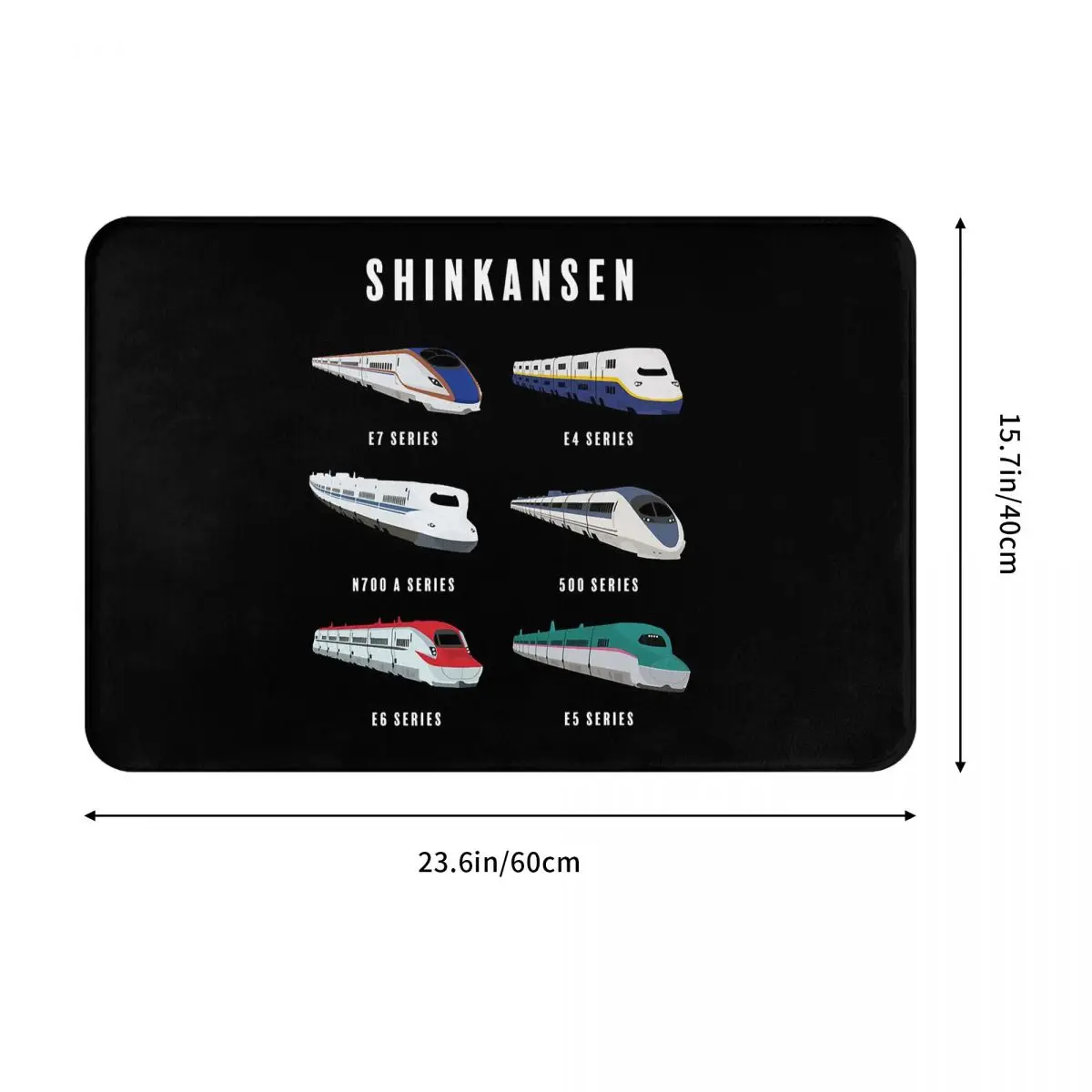 Japanese Shinkansen Bullet Trains Doormat Washable Carpet Rug Kitchen Entrance Home Floor Mat for Balcony Footpad Mats