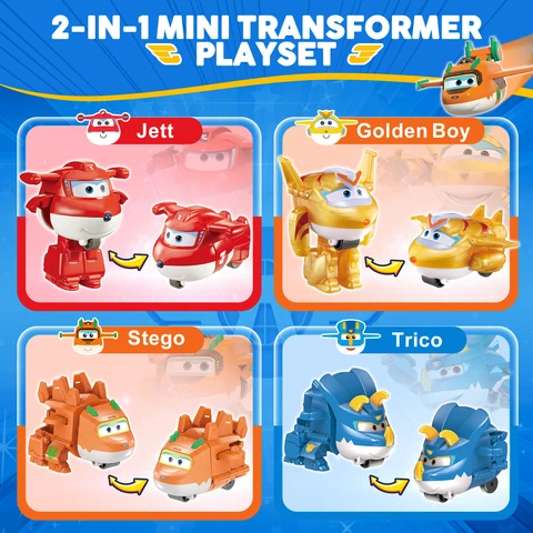 Super Wings Трансформеры Самолеты с Динозаврами 14 шт