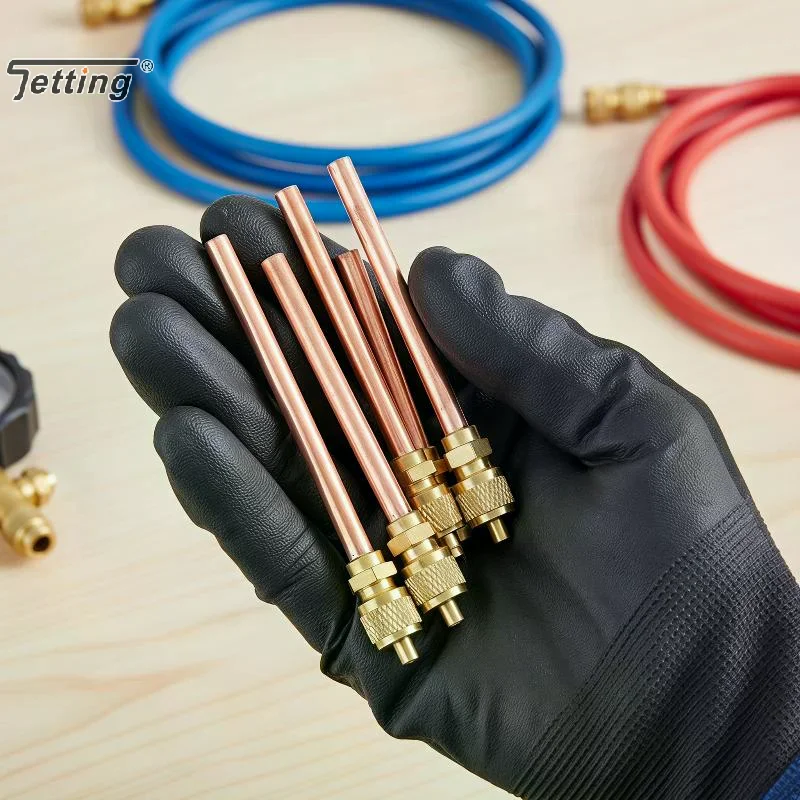 5Pcs/Set Air Conditioner Refrigeration Accessories Valves 3.4Mpa Copper Tube Filling Parts Home DIY Power Tool