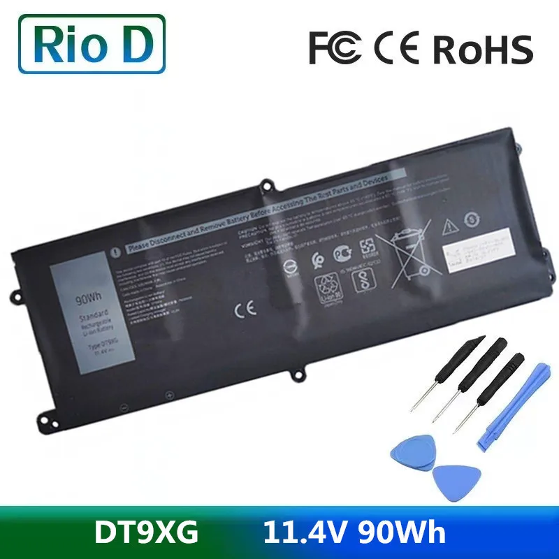 New DT9XG 0KJYFY 07PWXV Battery For Dell Alienware Area-51m R1 R2 ALWA51M-1766PB D1748DW D1746B D1766B D1741DB D1969PW