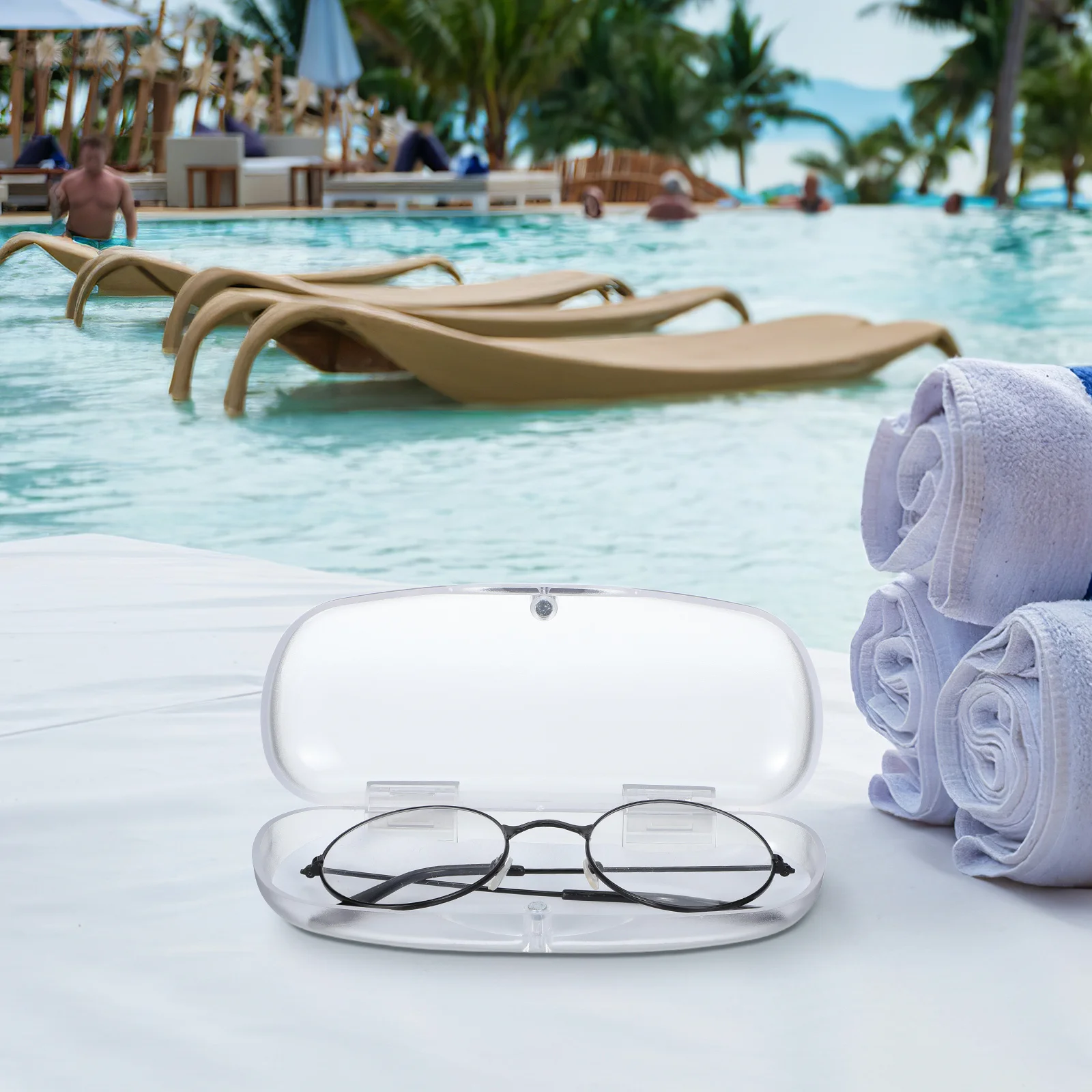 

3Pcs Glasses Storage Boxes Simple Frosted Plastic Transparent Lightweight Durable Spectacle Protector Portable Eyeglass Case