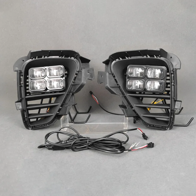 For Geely Emgrand GL 2018 2019 Car Led Daytime Running Light Front Fog Light Modification Yellow Turn Signal Lamp 12V Daylight
