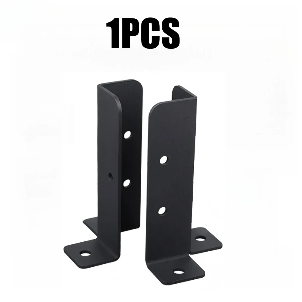 Poteau de clôture en bois 4 pièces/ensemble, supports de Base d'ancrage de poteau de pont réglables 