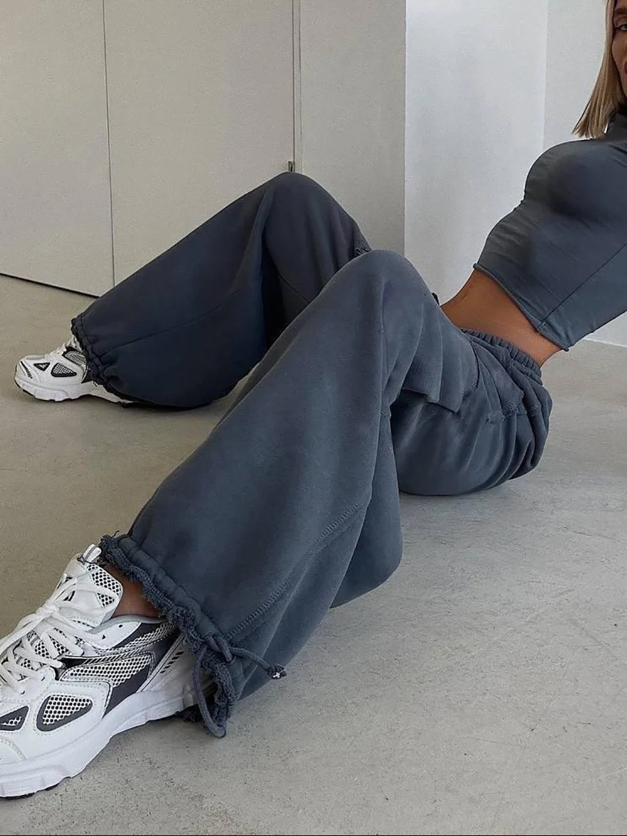 Calça esportiva estilo retrô Harajuku, primavera e outono