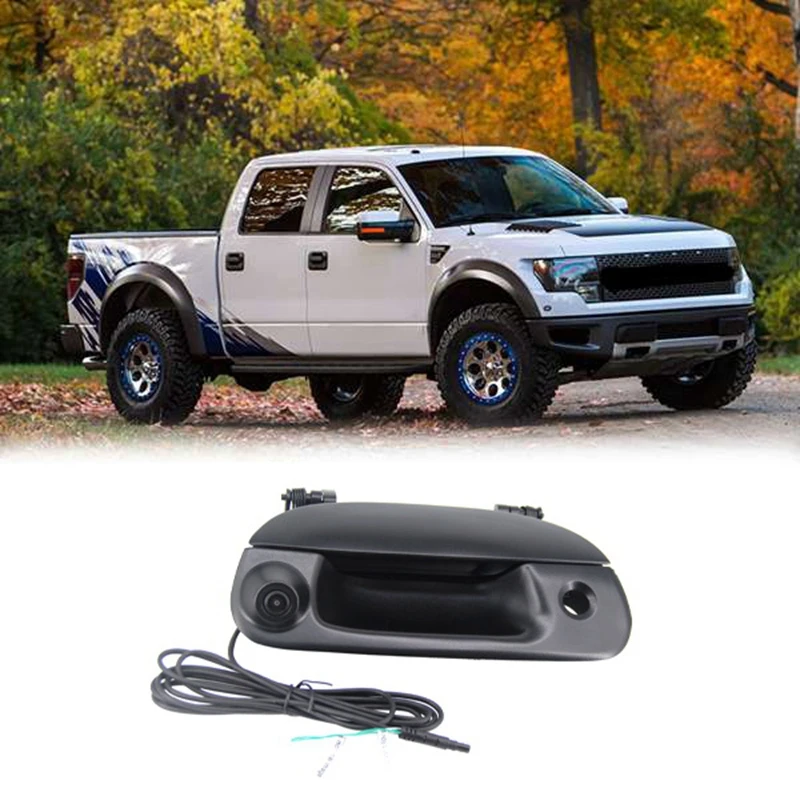 Vehicle Tailgate Handle Backup Camera Reverse Rear View Cameras Replacement for Ford F150 F250 F350 F450