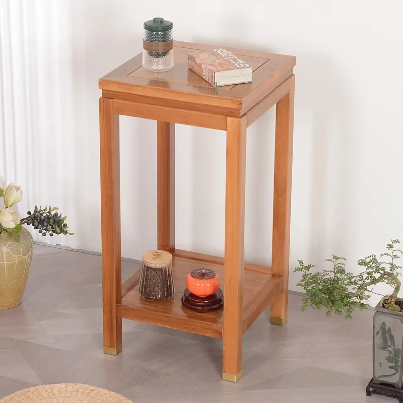New Chinese-style solid wood edge corner few small coffee table square few sofa square simple locker phone table rack