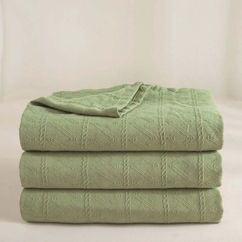 solid color simplicity cotton towel quilt pure cotton summer towel blanket nap air conditioner blanket