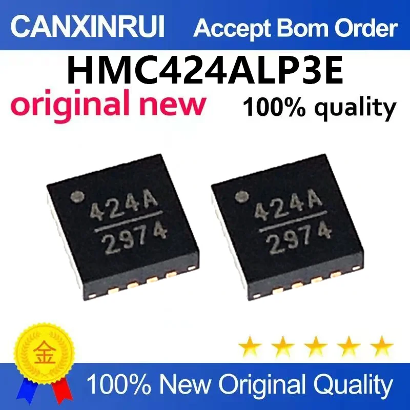 (5pcs-100pcs)Brand new original HMC424ALP3E package QFN silk screen 424A 6-digit CNC attenuator RF RF IC