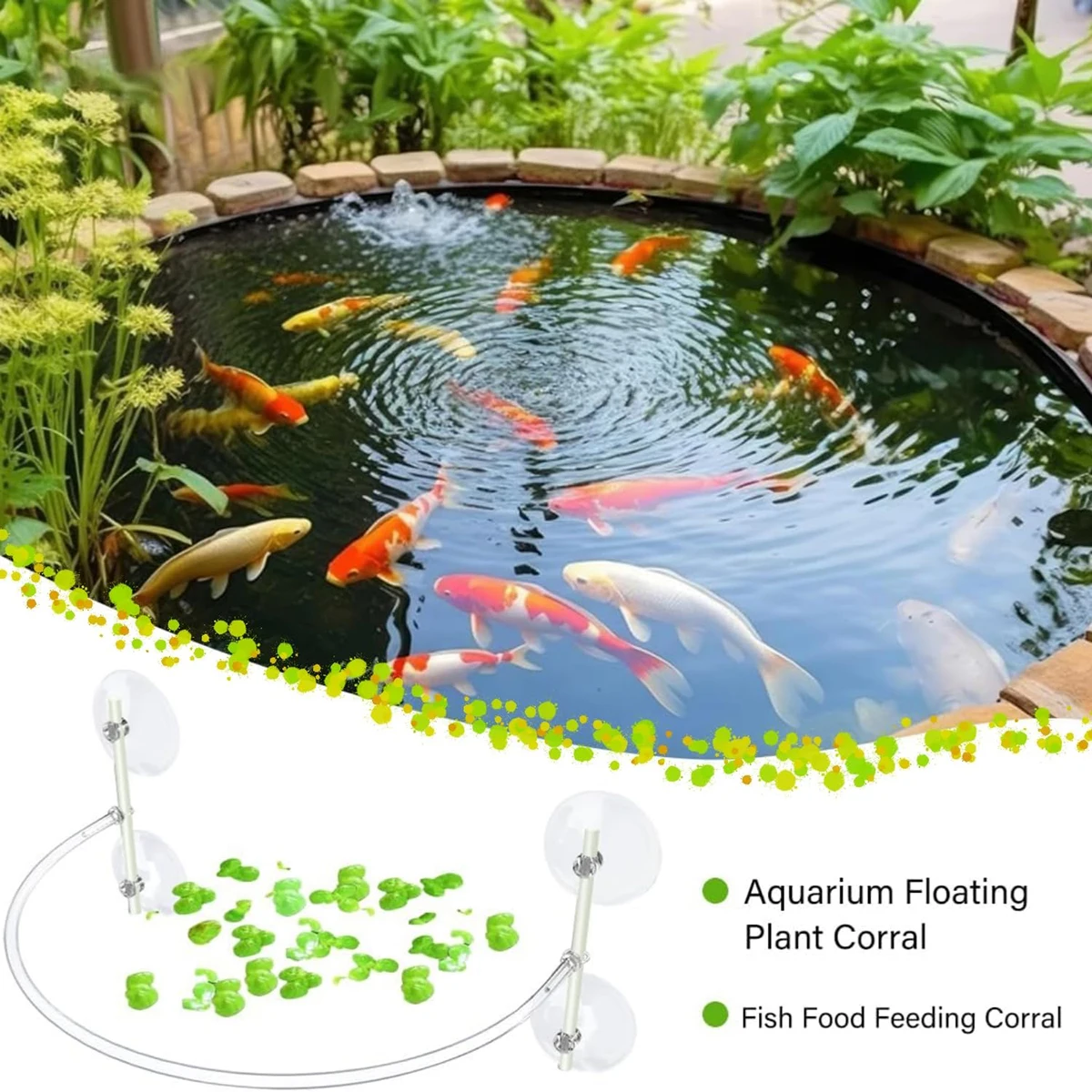 Planta flotante para acuario, valla de planta flotante de coral, accesorios para pecera, decoración de acuario, altura ajustable