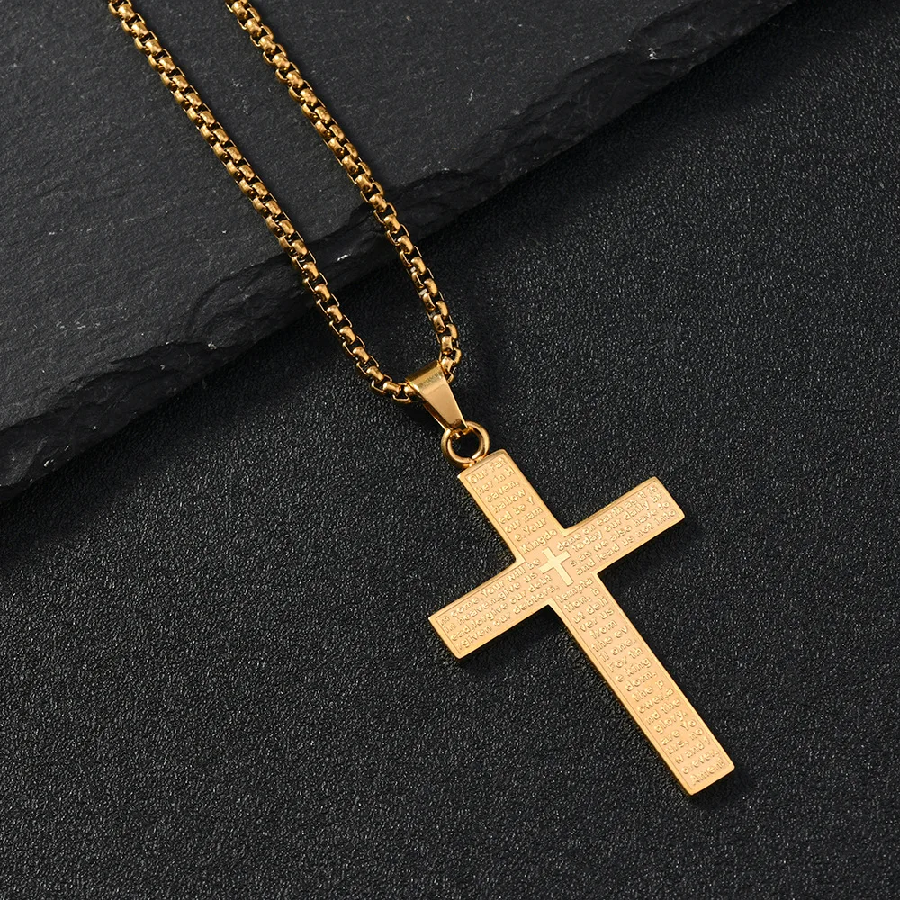 1pcs Hot Selling Stainless Steel Cross pendant, Simplicity And Personalized necklace, hip-hop Trendy men's Jewelry Wholesale