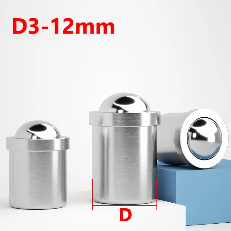 Yiqianyuan 3mm-12mm SUS304 Stainless Steel Spring Ball Plungers Press Fit Ball Detents Positioning Pins Industrial Fasteners