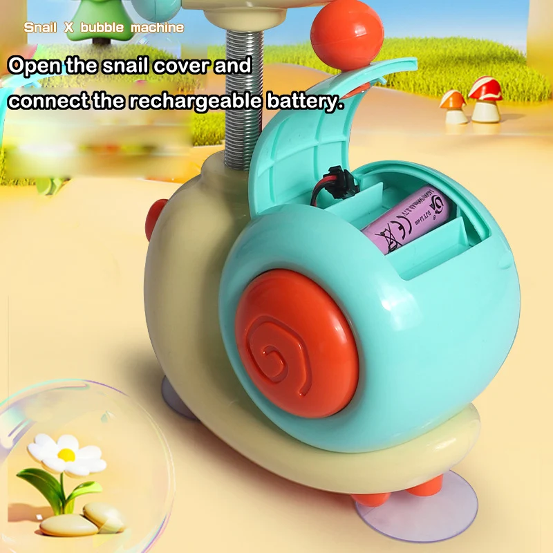 Snail Bubble Machine Automatic Bubble Maker Toy With Light Music Novelty Toys & Amusements For Outdoor Weeding Toys for Kids