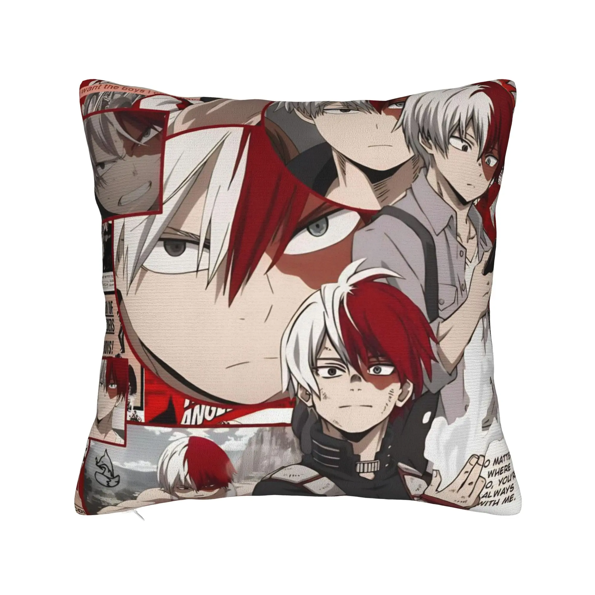 Anime My H-Hero A-Academia Pillowcase Printed Polyester Cushion Cover Decoration  Throw Pillow Case Cover Home Zipper 40*40cm