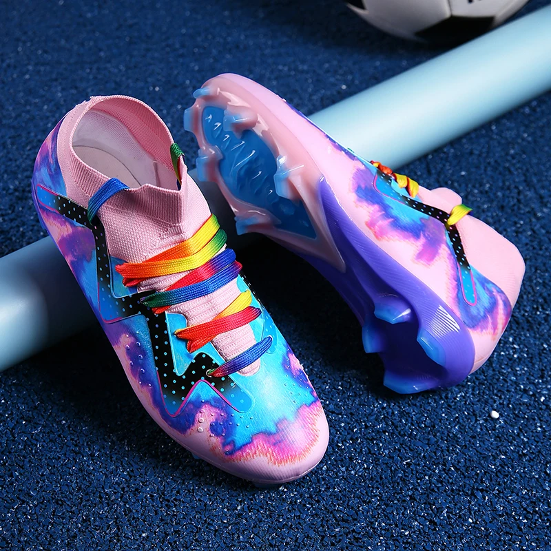 

2025 Football Shoes New Men Soccer Shoes Kids Cleats Grass Adult Professional Football Boots Ultralight Non-Slip Boys Training S