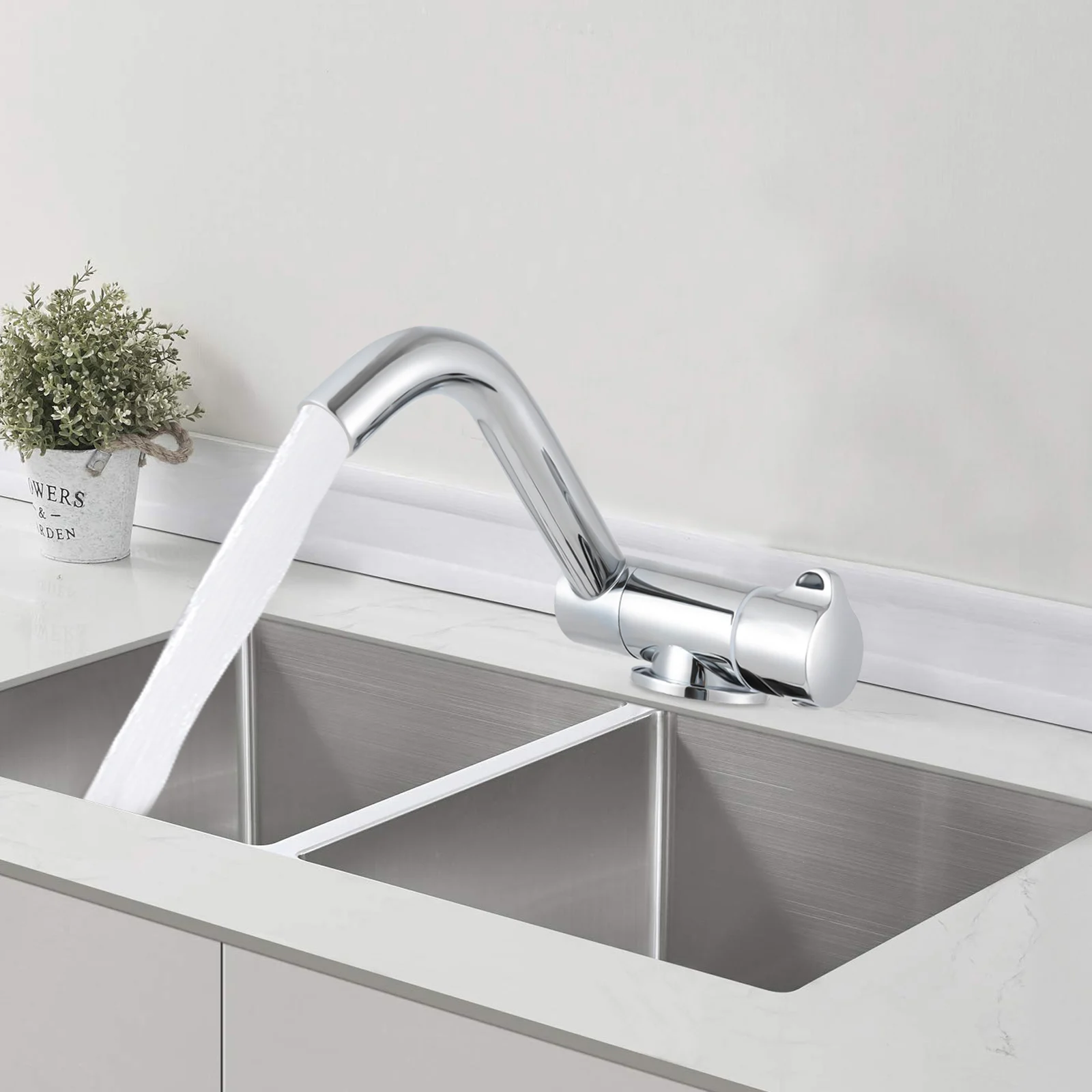 Kitchen Faucet RV Caravan Camping Mxier Tap Marine Boat Faucet Cold Hot Water Rotating