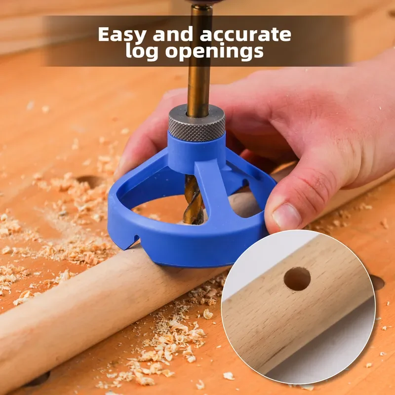 Woodworking Positioner Punch Vertical Drill Log Tongue Punch DIY Wood Tool Accurate Hole Locator Carpenter Marking Gauge