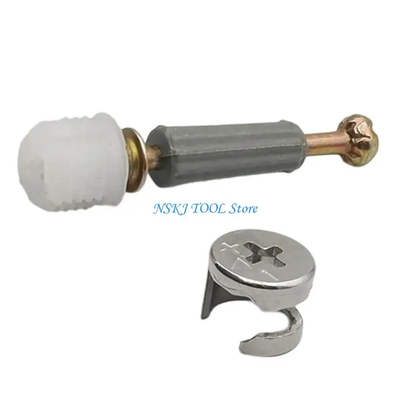 L8RC 100Pcs Cams Screw Eccentric Wheel Nut Cams Lock Nut for Wardrobe Splicing Cabinet