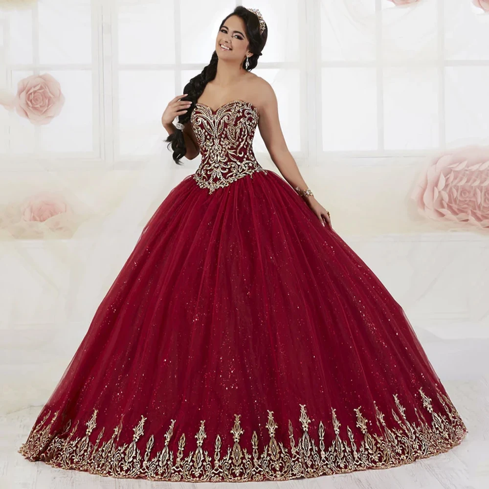 Vestido de fiesta exquisito personalizado, vestido para quinceañeras, bonitos apliques, tren de barrido, sin tirantes, corte en A, sin espalda, para fiesta, nuevos vestidos de moda