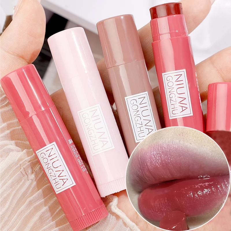 Bálsamo labial resistente al agua, hidratante, duradero, no pegajoso, Marrón melocotón, rojo, tinte labial, maquillaje cosmético