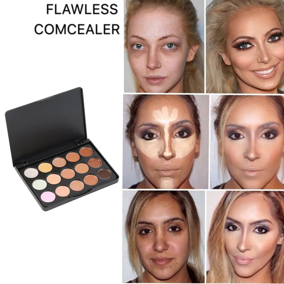 15 Colors Face Concealer Palette Makeup Cream Base Palettes Matte Contouring Foundation Facial Cosmetic Set Color Corrector