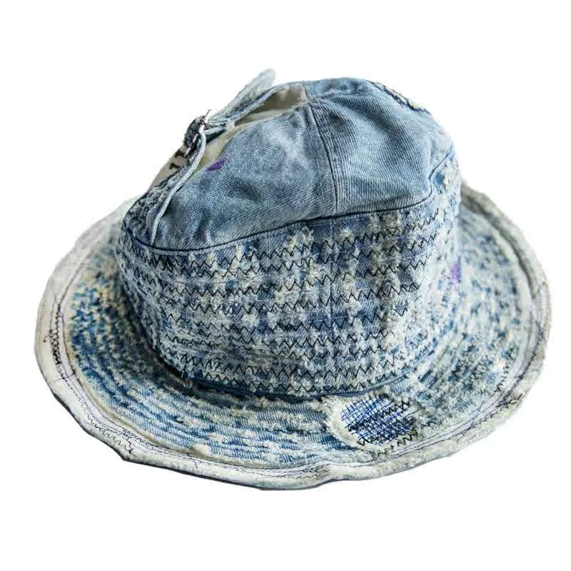 

Рыбацкая шляпа Kapital для пожилых людей и морских корозий, ретро солнцезащитный козырек, сложные шляпы-ведра с вышивкой в ковбойских краях