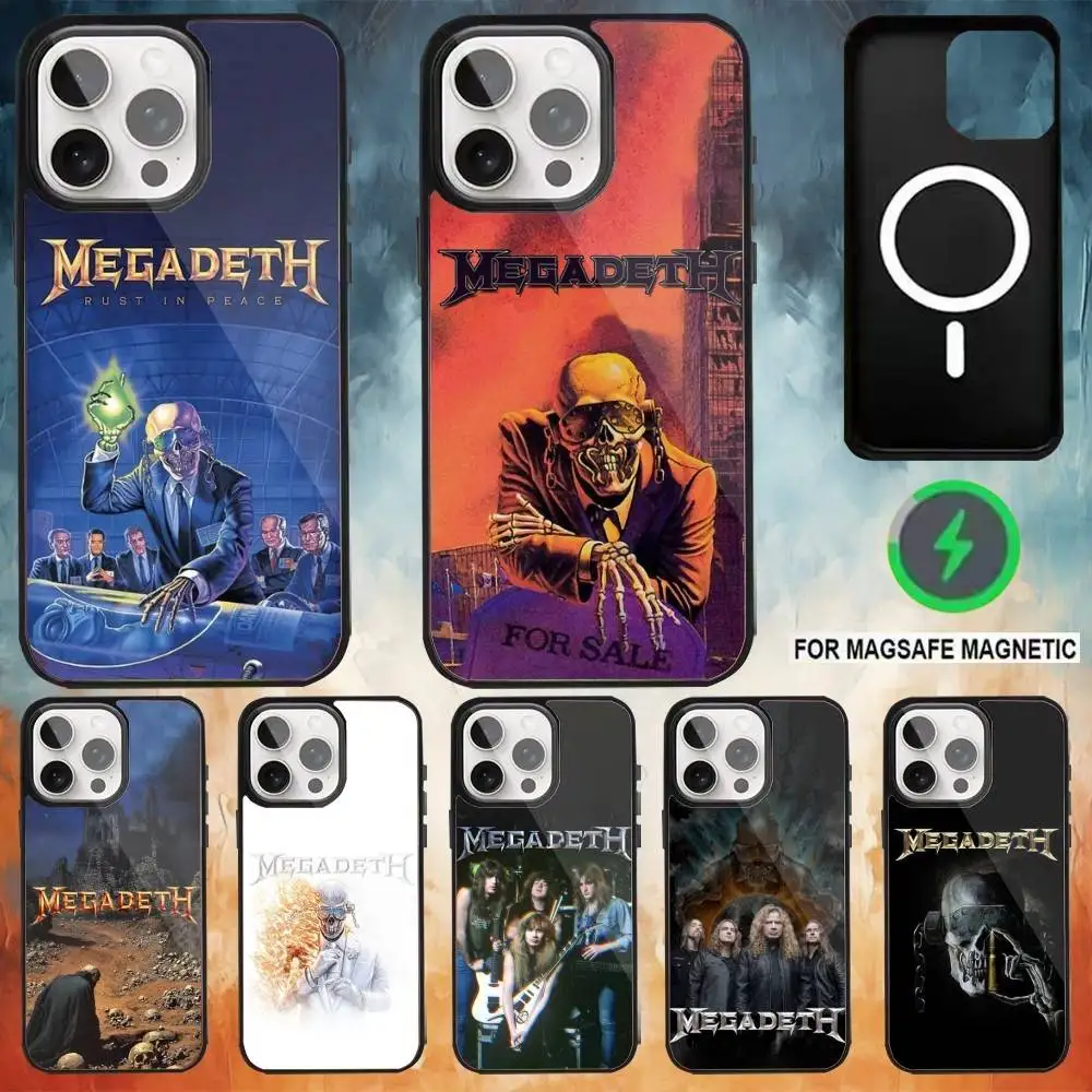 

Rock Band M-Megadeth Phone Case For iPhone 17,16,15,14,13,12,Plus,Pro,Max For Magsafe Magnetic Wireless Charge