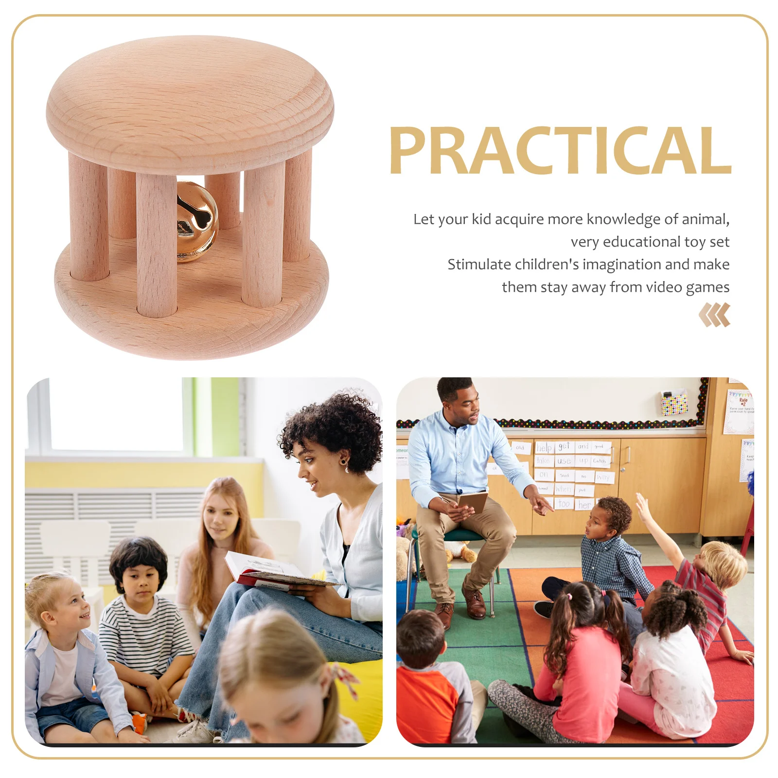 ยางกัดไม้สำหรับเด็ก 2 ชิ้น ช่วยบรรเทาอาการปวดฟัน ฝึกการกัดแทะ เสริมพัฒนาการทางประสาทสัมผัส ช่วยในการขัดฟันสำหรับเด็กทารก