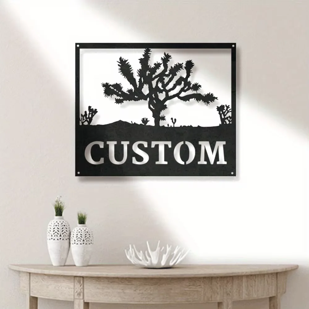

Custom Joshua Tree Metal Wall Hanging for Home Decor Universal Appeal, Personalized House Number | Premium Metal Material Sign