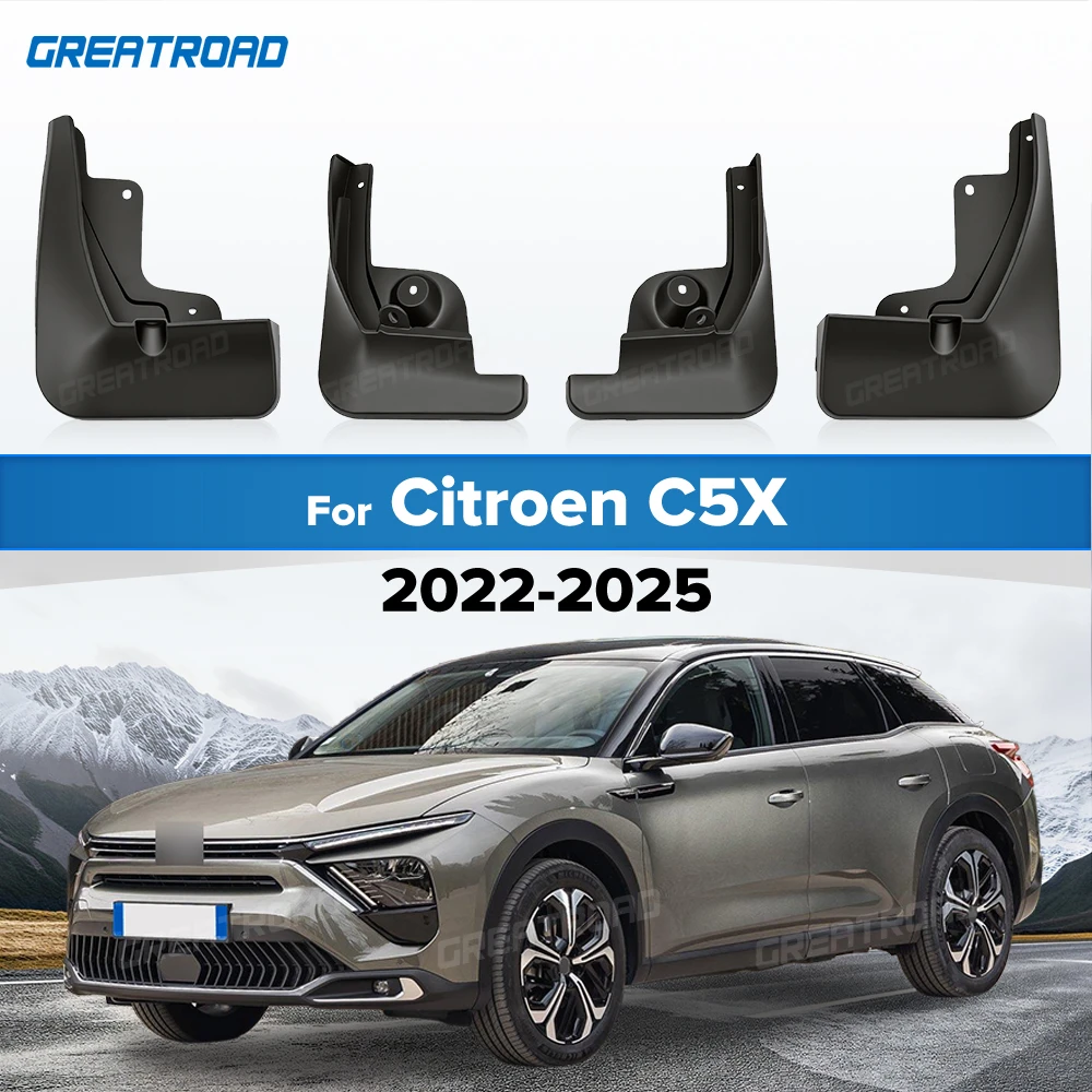 Mud Flaps For Citroen C5 X C5X 2022-2025 Fender Mudflaps Splash Guards Mudguards car Accessories