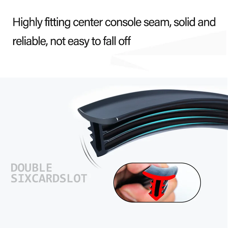 Zeekr 001 X 2021-2024 1.6M Center Console Seal Strip Instrument Panel Dust Mute Soundproofing Car Accessories