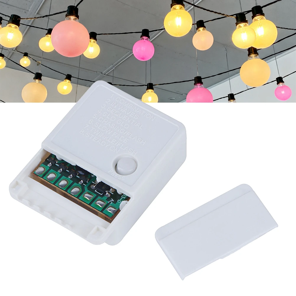 1PCS LED String Dimmer 8 Modes Twinkle LED Ribbon Strip Lights For EK-04 Dimmer 2 Way 4 Channel 8 Function Cyclic Controller Box