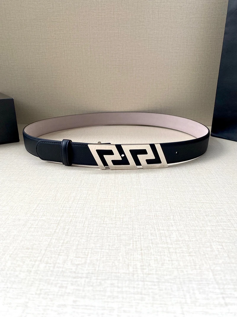 

2025 New Men Women Studded Belt 3.0cm Width Premium Leather Men Luxury Fashion Accessory Casual Dress Belt