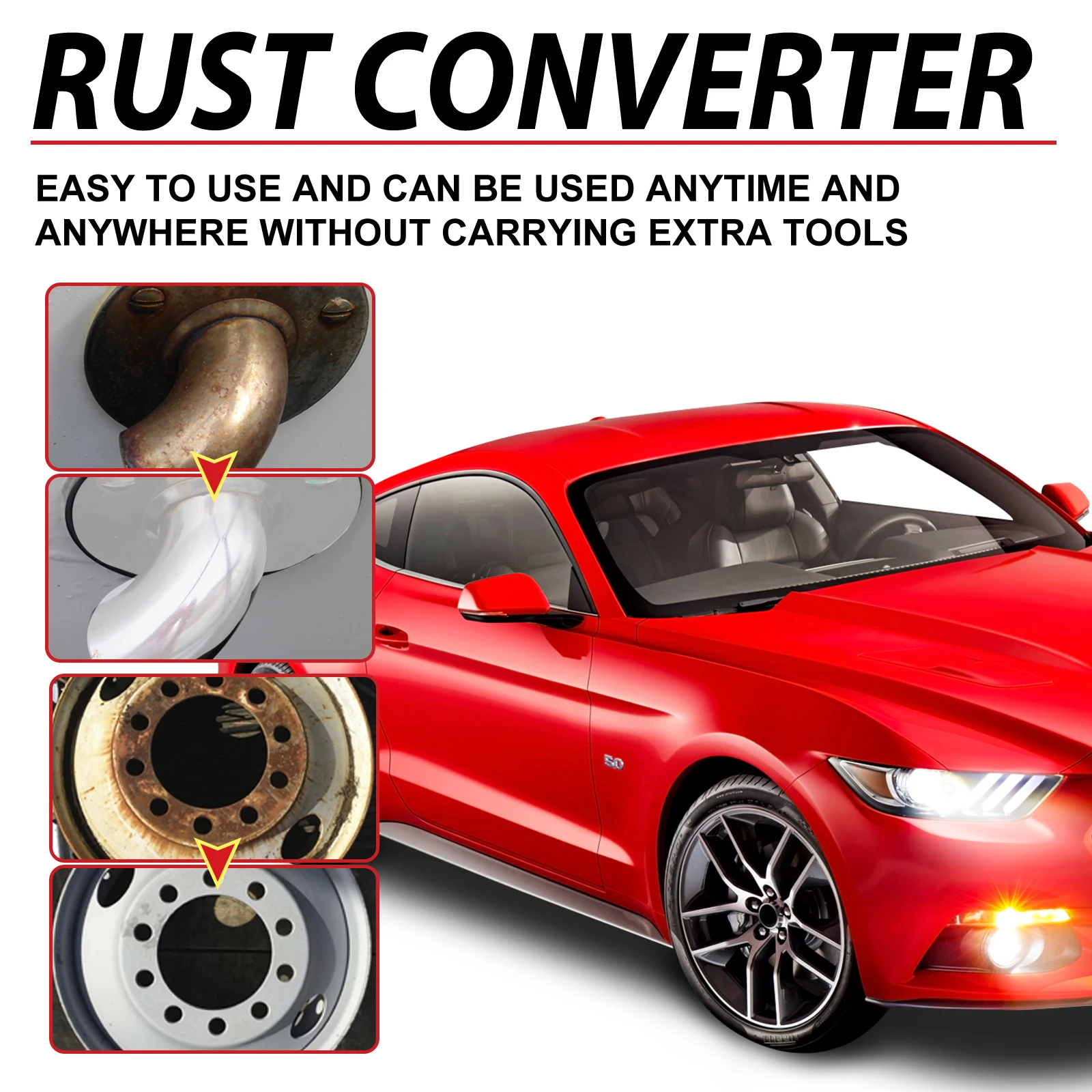 Metal Restorer Rust Converter Anti Rust Primer Car Chassis Protection Water Based Formula Iron Surface Repair Quick Drying Paint