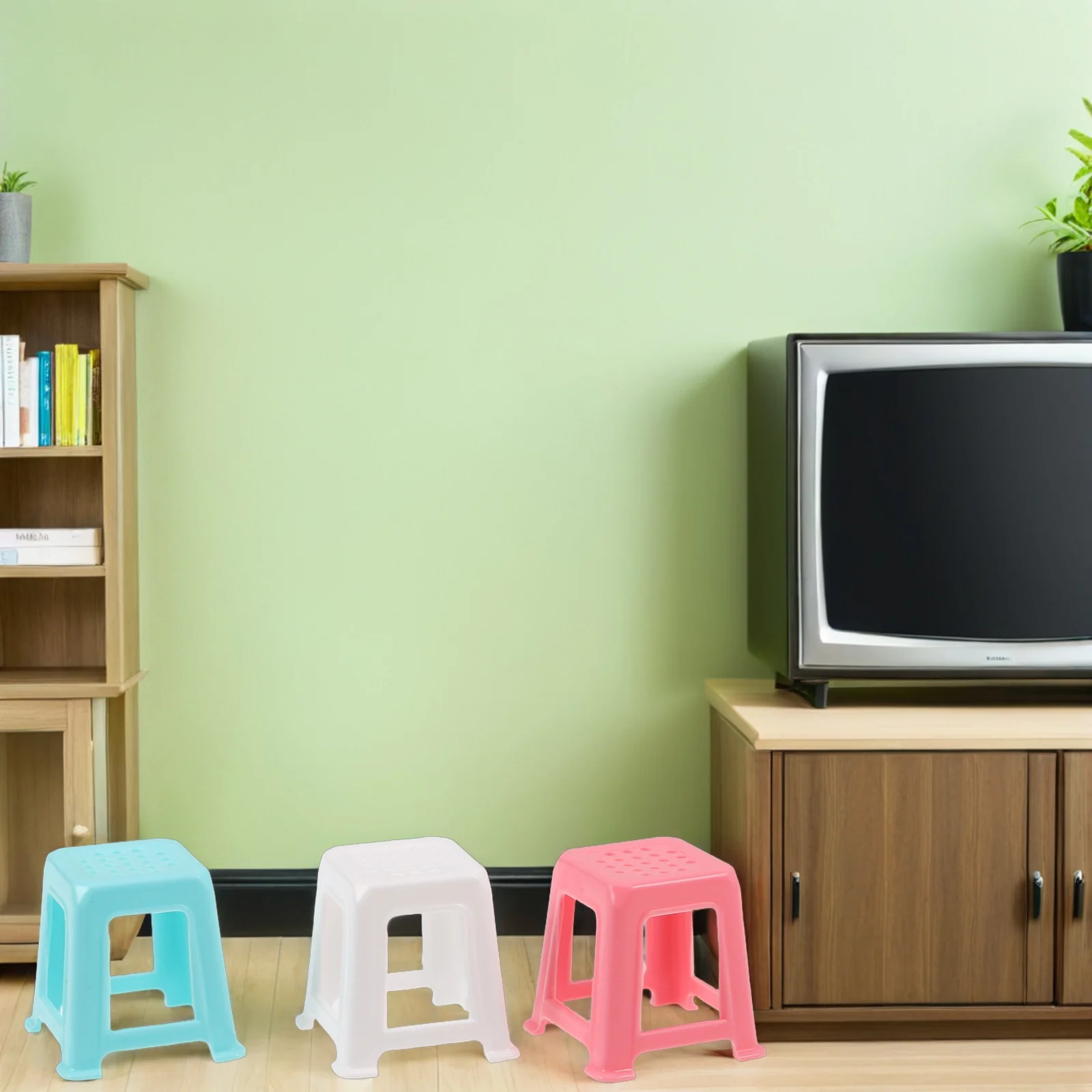 30 Uds. Taburetes de plástico en miniatura Vintage, Mini banco Retro, muebles para casa de muñecas, accesorios para decoración del hogar, accesorios de fotografía