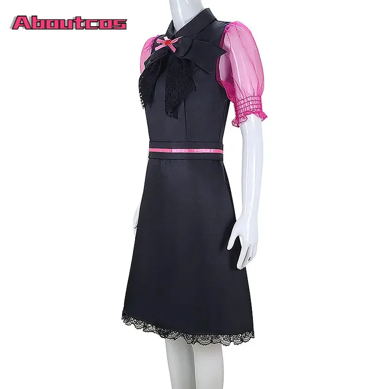 Aboutcos Draculaura Ula تأثيري أنيمي الوحش عالية CosplayS-3XL لطيف Draculaura تأثيري حلي حجم كبير هالوين