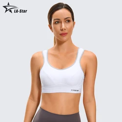 Reggiseno sportivo da donna Criss Cross cinghie regolabili ad alto impatto reggiseni da allenamento senza fili con controllo del rimbalzo Non imbottiti