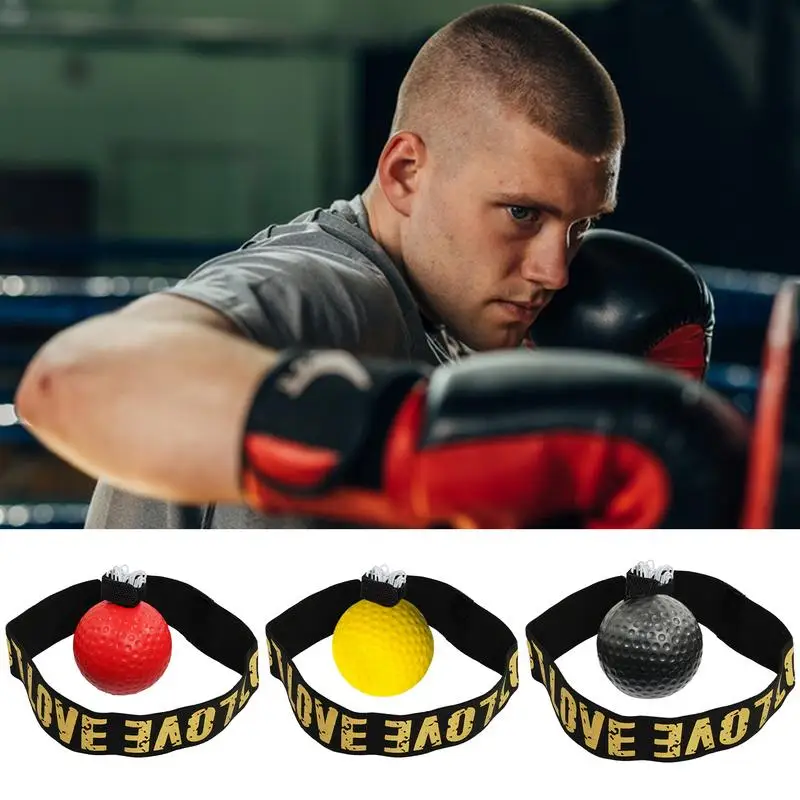 Portable boxing reflex ball headband 50g PU boxbal Hand-Eye Speed Exercise box training machine Fitness Boxing Equipment Gift