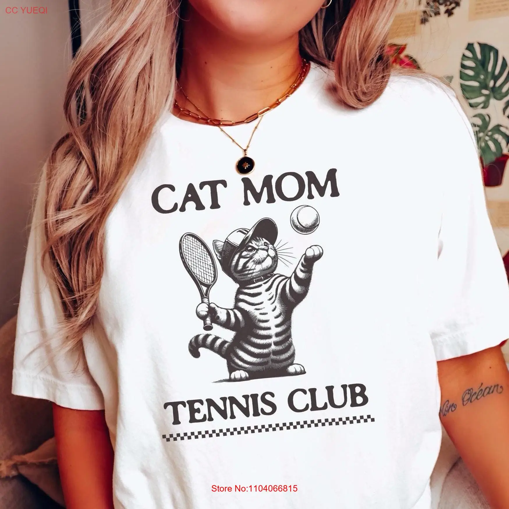 Tennis gifts mom shirt lover cat gift for her wife girlfriend christmas long or short sleeves