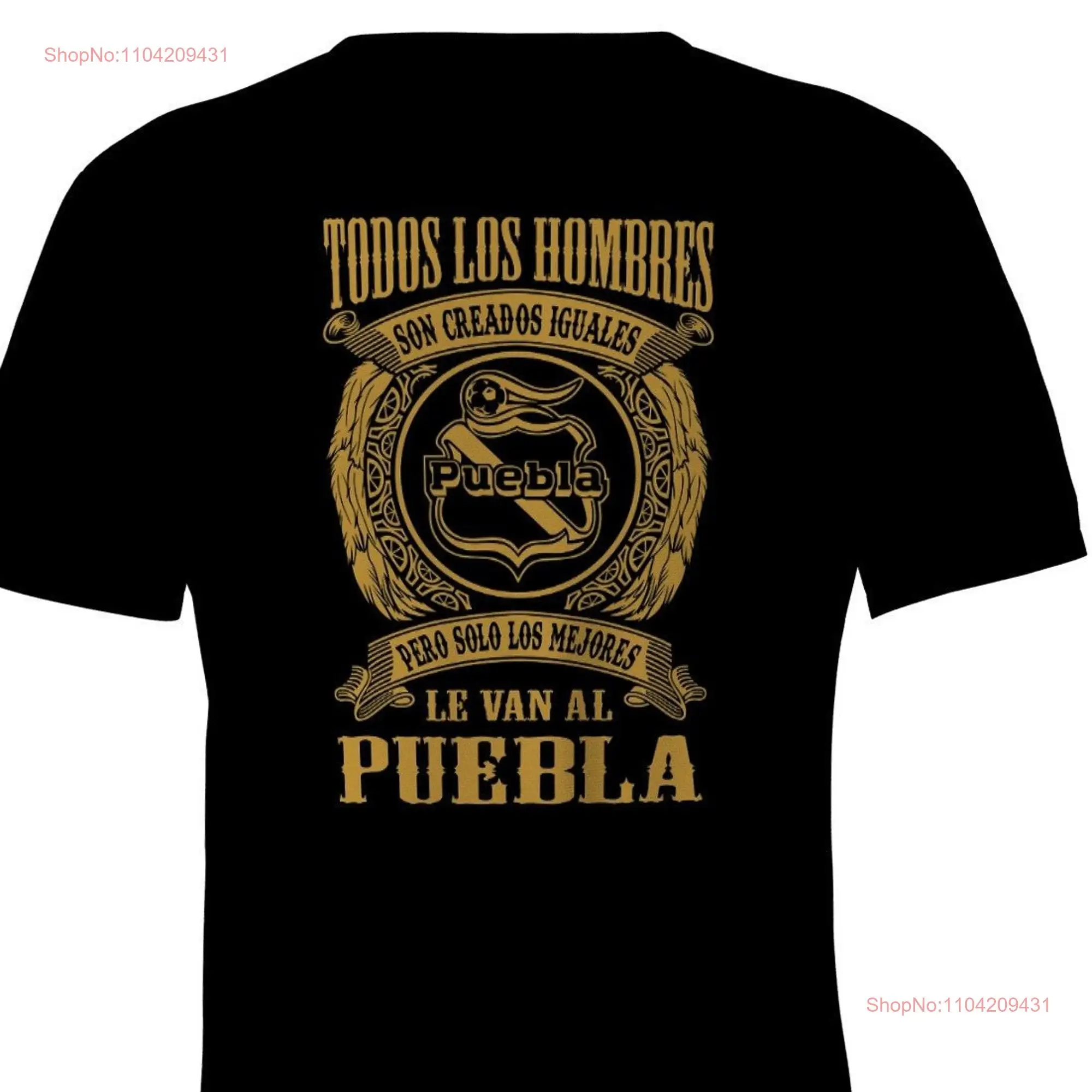 Solo Los Mejores Le van al Puebla Black t shirt playera long or short sleeves