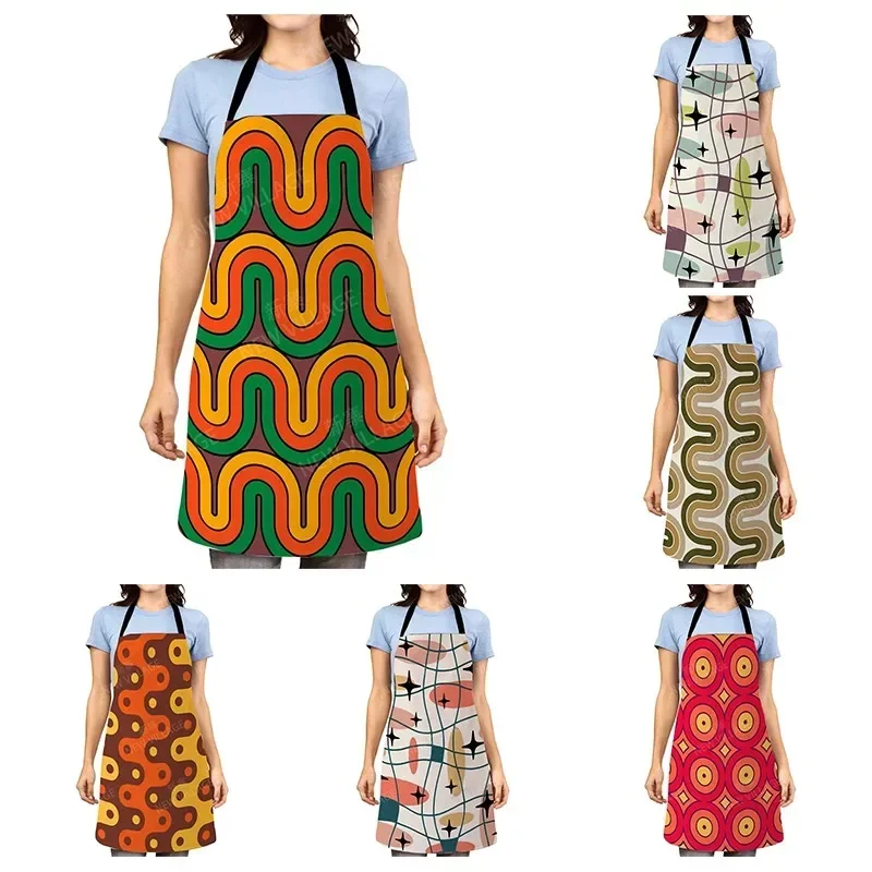 Aesthetic Women kitchen apron kids original Children Waterproof girl fashionable princess waiter work apron oil proof geometry