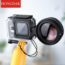 16X Macro HD Filter for GoPro 11 10 9 8 Black Waterproof Case Diving Red Purple Filter + Lens Cap + 58mm Adapter Ring