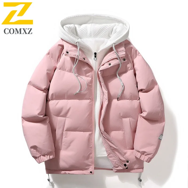 

COMXZ Мужская зимняя куртка из двух предметов для катания на лыжах, толстая теплая зимняя приключенческая куртка-пуховик, уличный вид, высококачественное стеганое пальто