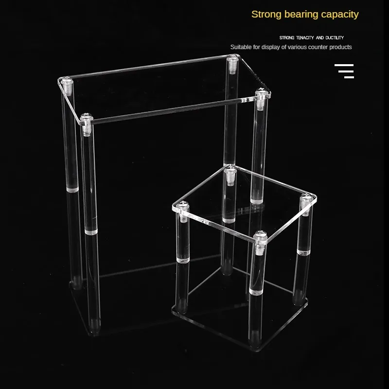 Acrylic Display Stand Transparent Perfume Cosmetics Action Figures Doll Toy Display Shelf Home Storage Holders Organizer Racks