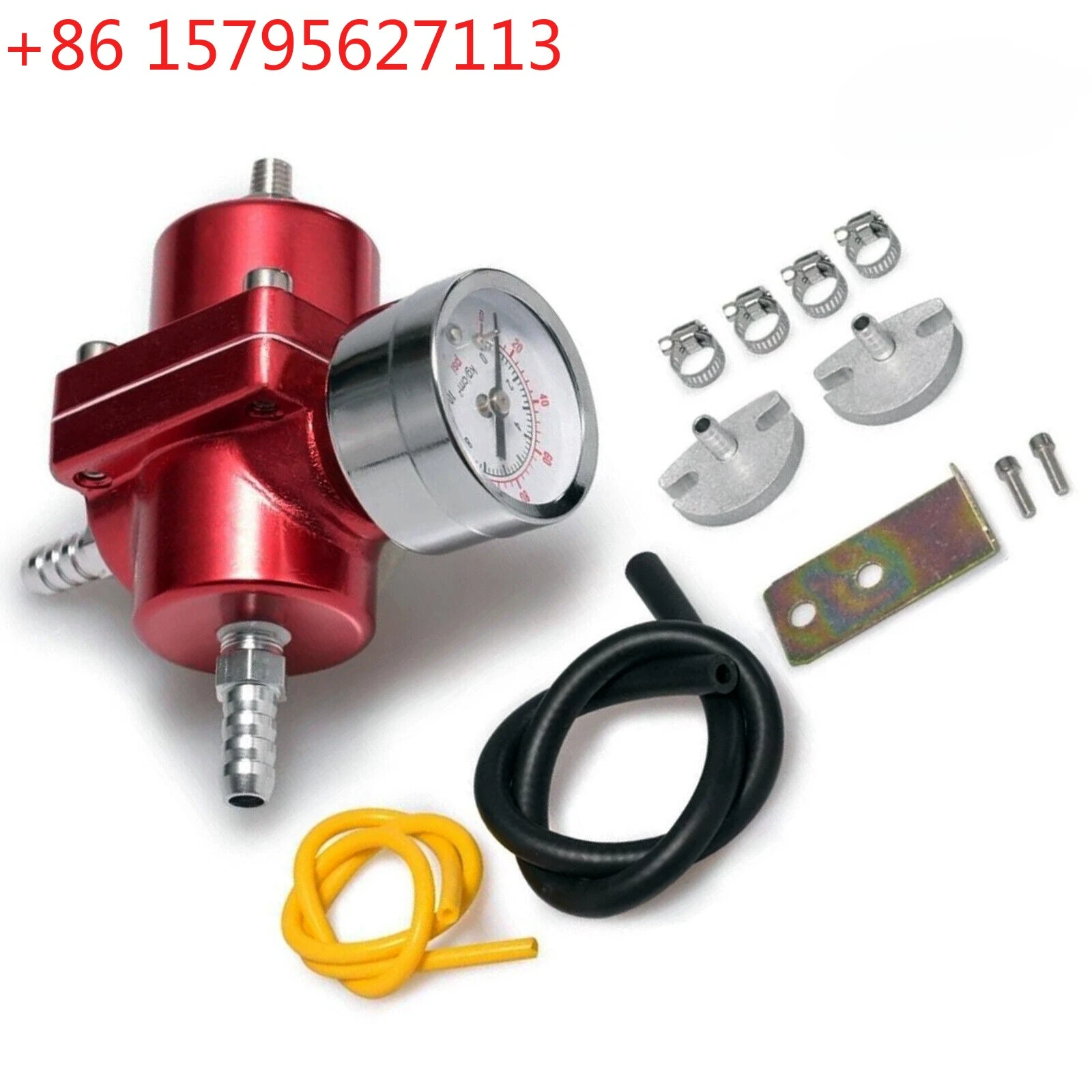 Automotive Modified Fuel Regulator Quadrilateral Supercharger 0-140 PSI Adjustable Fuel Injection Regulator Kit FPR