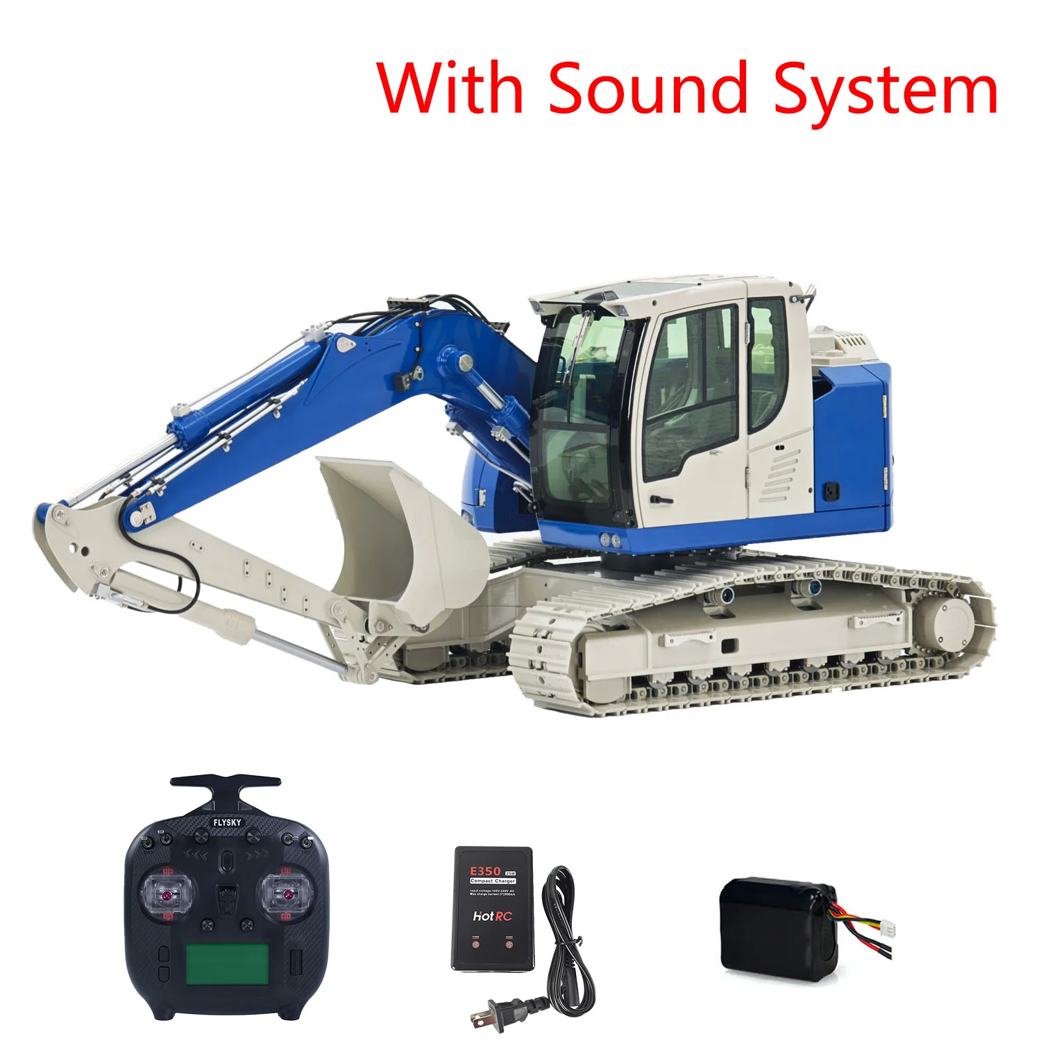 

1/14 Metal 2Arms RC Hydraulic Tracked Excavator JDM-208 R920 Radio Control Digger Engineering Vehicle Sound System Battery Toy